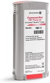 Pitney Bowes 787-1 Production Ink Cartridge for SendPro P/Connect+ Series Mailing System, Red Ink, 138 ml