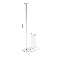 Adhesive Wall Mounted Paper Towel Holder – Quick Load Stainless Steel Kitchen Tissue Dispenser For Vertical & Horizontal Installation – For Kitchen Wall, Under Cabinet, Bathroom (Silver, 3.9Wx12.4H)