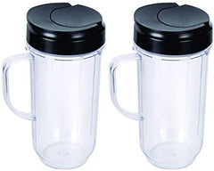 2 Bullet On The Go Mugs for Magic Bullet with Flip Top Travel Lids