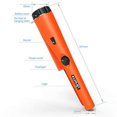 Kuman Pin pointer Water Resistant Metal Detectors with Holster Treasure Hunting Unearthing Tool Accessories Buzzer Vibration Automatic Tuning KW30