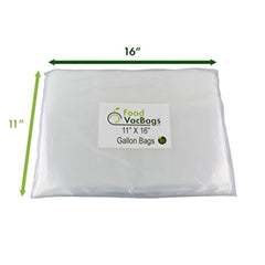 150 Combo FoodVacBags Vacuum Seal Bags - 3 sizes! 50 Pint, 50 Quart and 50 Gallon, 4 MIL, Commercial Grade, Sous Vide, No BPA, Boil, Microwave & Freezer Safe