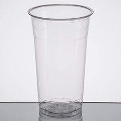 Premium Quality 24 Oz Clear Plastic Cups By Kozypak – Strong, Durable Cups 100-Pcs Set With Lids – Ideal For Coffee, Alcohol, Soda, Water & Other – Suitable For Home & Professional Use