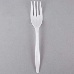Netko Plastic Forks Disposable Forks Medium Weight 1000 Pack