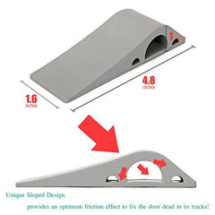 Decorative Door Stopper with Free Bonus Holders, Rubber Door Stop Works on All Floor Surfaces, Fixed the Door (3Pcs, Gray)