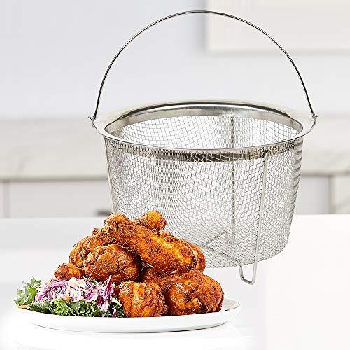 Air Fryer Basket for Instant Pot 6, 8Qt,Accessories for Air Fryer,Air Fryer  Replacement Basket,Steamer Basket,Mesh Basket