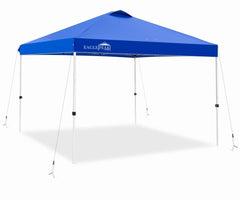 EAGLE PEAK 10’ x 10' Pop Up Canopy Tent Instant Outdoor Canopy Straight Leg Shelter with 100 Square Feet of Shade (White)