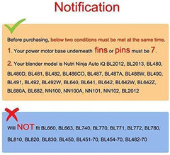 Ninja Blender Replacement Parts 7 Fins Replacement Extractor Blade Parts for Nutri Ninja Blender Blade Assembly Fits 1000w Nutri Ninja Auto-iQ BL482 BL642 NN102 BL682 BL2013