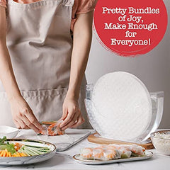 Penko Rice Paper Water-Spring Roll Water Bowl,Rice Paper Holder for Rice Paper Wrappers for Spring Rolls,Summer Rolls. Spring Roll Maker,Banh trang holder 1 Pack Rice Paper Not Included