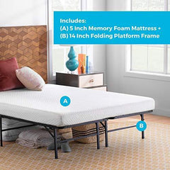 LINENSPA 5 Inch Gel Memory Foam Mattress - Firm Support - Twin