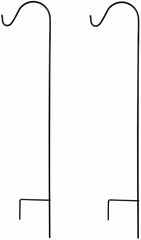 Black Shepherd Hook 65 Inch (2 Pack), 12MM Thick, Super Strong, Rust Resistant Steel Hook Ideal for Use at Weddings,Bird Feeders & More by AshmanOnline