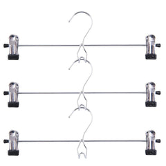 Tosnail 12 Pack Add-On Hangers Stackable Hangers Metal Pants Skirt Hangers Cascading Hangers with 2-Adjustable Clips