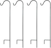 Black Shepherd Hook 65 Inch (2 Pack), 12MM Thick, Super Strong, Rust Resistant Steel Hook Ideal for Use at Weddings,Bird Feeders & More by AshmanOnline