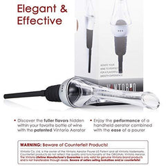 TenTen Labs Wine Aerator Pourer - Premium Aerating Pourer and Decanter Spout (Black)