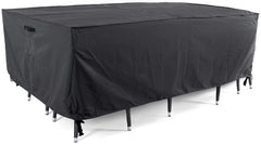 FLYMEI Patio Furniture Cover, Waterproof, Tear-Resistant, UV Resistant Outdoor Table and Chair, Sofa, Sectional Cover, Space Grey, 90x60 inches