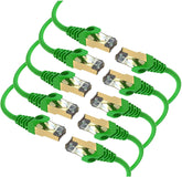 Maximm Cat7 Ethernet Cable, 15 Feet, Grey, 10-Pack - Pure Copper - RJ45 Gold-Plated Snagless Connectors 600 MHz, 10 Gbps. for Fast Network & Computer Networking + Cable Clips and Ties