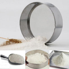 CIA Kitchen Fine Mesh Flour Sifter Stainless Steel Silver Net Flour Sieve Sifting Strainer Cake Baking Powdered Sugar Filter Mesh