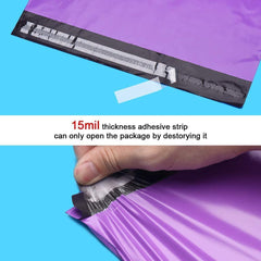 Fu Global 100pcs 14.5x19 Inches Poly Mailers Shipping Envelops Boutique Custom Bags Enhanced Durability Multipurpose Shipping Bags Keep Items Safe Protected(Purple)