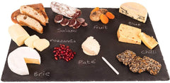 4 Sizes to Choose: Large Stone Age Slate cheese boards (12"x16" Serving Platter) with Soap Stone Chalk