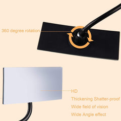 Gosear Office Clip On Cubicle Mirror, Computer Rearview Mirror, Convex Mirror for Personal Safety and Security Desk Rear View Monitors or Anywhere (Rectangle)