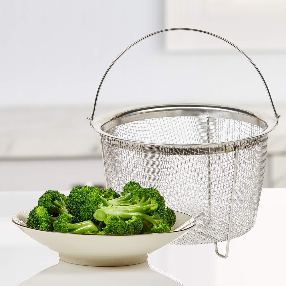 8 Inch Air Fryer Basket for Instant Pot Stainless Steel Replacement Mesh  Basket Kitchen Steamer Basket Airfryer Accessories