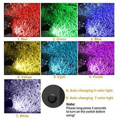 Outdoor Solar Spot Lights, DS Lighting Super Bright 18 LED Security Lamps Waterproof Spotlight for Garden Landscape Path Walkway Deck Garage (7 Colors, 2 Pack)