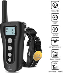 Peteme Dog Training Collar Rechargeable with Beep/Vibra/Electric Shock ,100% Waterproof Training Collar, Up to 1200Ft Remote Shock Electric Collar