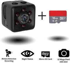 Mini Hidden Spy Camera Portable Small 1080P Wireless Cam with Night Vision and Motion Detection for Nanny/Housekeeper, Security Sports Camera (Black(with 32GB Card))