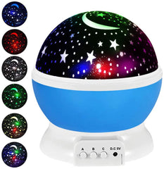 Kingtoys Moon Star Projector,Baby Night Lights, Romantic LED Night Light, 360-degree Rotating 4 LED Bulbs,Suitable for Parties, Children's bedrooms or to be Christmas Gifts.