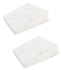 Xtreme Comforts 7" Memory Foam Bed Wedge Pillow, Hypoallergenic Breathable, Washable Bamboo Cover, Elevated Support Cushion, Acid Reflux, Lower Back Pain, Heartburn, Snoring, Allergies, Post Nasal