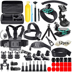 61 in 1 Action Camera Accessories Kit for GoPro Hero 8 7 6 5 4 Hero Session 5 Black SJ4000 5000 6000 Xiaomi Yi AKASO Campark Action Camera by MaxCo