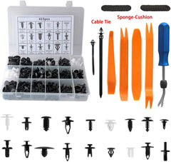 ROLINGER Auto Clips Car Vent Body Clips Retainer Push Kit - 421Pcs Car Panel Trim Plastic Fasteners Rivet Kits Universal for Ford GM Toyota Honda Chrysler ¡