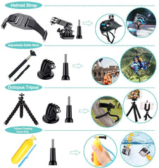 61 in 1 Action Camera Accessories Kit for GoPro Hero 8 7 6 5 4 Hero Session 5 Black SJ4000 5000 6000 Xiaomi Yi AKASO Campark Action Camera by MaxCo