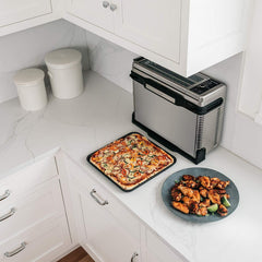 Ninja Foodi 8-in-1 Digital, Toaster, Air Fryer, with Flip-Away for Storage Multi-Purpose Counter-top Convection Oven (SP101), 19.7” W x 7.5”H x 15.1”D, Stainless Steel/Black