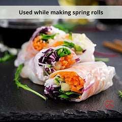 Penko Rice Paper Water Bowl – Rice Paper Holder for Spring Rolls, Summer Rolls, Egg Rolls- Roll/Fresh Spring Roll Kit – 10.2 inch (Rice Paper NOT Included)