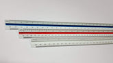 Triangular Engineering Scale Ruler by Ferocious Viking with Color-Coded Grooves with Fractions of an inch 1:10, 1:20, 1:30, 1:40, 1:50, 1:60