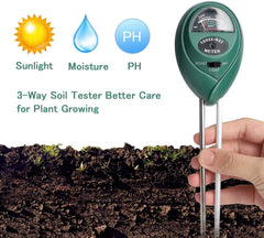 Soil Test Kit,Besmon 3-in-1 Soil Ph Meter,Soil Moisture Meter Indoor/Outdoor Plant Care Soil Tester Light and PH MeterFor Plant