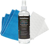 VersaChal 100% Natural Chalkboard Cleaner Spray and Eraser Kit (250 mL) - Remove Liquid Chalk Marker Ink from Chalk Board Signs, Whiteboard