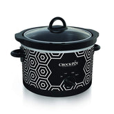 Crockpot Round Slow Cooker, 4.5 quart, Black & White Pattern (SCR450-HX)