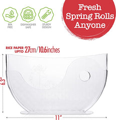 Penko Rice Paper Water-Spring Roll Water Bowl,Rice Paper Holder for Rice Paper Wrappers for Spring Rolls,Summer Rolls. Spring Roll Maker,Banh trang holder 1 Pack Rice Paper Not Included