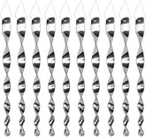 Tapix Bird Repellent Device 10 Pack Reflective Bird Diverters Hanging Spiral Ornamental Bird Deterrent Product Effectively Keeps Birds Away 11 inch Attractive Bird Scare Rods
