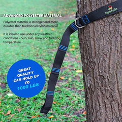 Tranquillo Universal Hammock Comfort Set - Adjustable Foldable Hammock with Stand, Polyester Hammock Net & Extra Net, Tree Straps, Travel Carry Bags, Double Hammock 2 Persons, Support 550lbs, Peacock