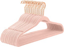 MIZGI Velvet Hangers (50 Pack) Heavy Duty - Non Slip Felt Hangers - Blush Pink - Rose Gold 360 Degree Swivel Hooks,Space Saving Clothes Hangers,Durable Strong Hangers for Suits,Coats,Dress