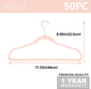 MIZGI Velvet Hangers (50 Pack) Heavy Duty - Non Slip Felt Hangers - Blush Pink - Rose Gold 360 Degree Swivel Hooks,Space Saving Clothes Hangers,Durable Strong Hangers for Suits,Coats,Dress