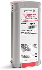 Pitney Bowes 787-1 Production Ink Cartridge for SendPro P/Connect+ Series Mailing System, Red Ink, 138 ml