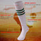 saounisi Unisex Tube Socks Stripe,2 Pairs Knee High Football Soccer Volleyball Baseball Cheerleading Team Socks