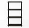 Furinno (99557BK/GY) Turn-N-Tube 4-Tier Multipurpose Shelf Display Rack - Black/Grey