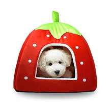 Load image into Gallery viewer, Spring Fever Small Big Animal Strawberry Guinea Pigs Rabbit Dog Cat Puppy Pet Fleece House Indoor Water Resistant Beds
