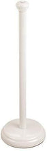 Load image into Gallery viewer, mDesign Decorative Metal Free-Standing Toilet Paper Holder Stand with Storage for 3 Rolls of Toilet Tissue - for Bathroom/Powder Room - Holds Mega Rolls - Satin
