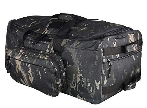 ARMYCAMOUSA Military Tactical Wheeled Deployment Trolley Duffel Bag Heavy-Duty Camping Hiking Running Trekking