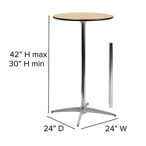 Flash Furniture 30'' Round Wood Cocktail Table with 30'' and 42'' Columns